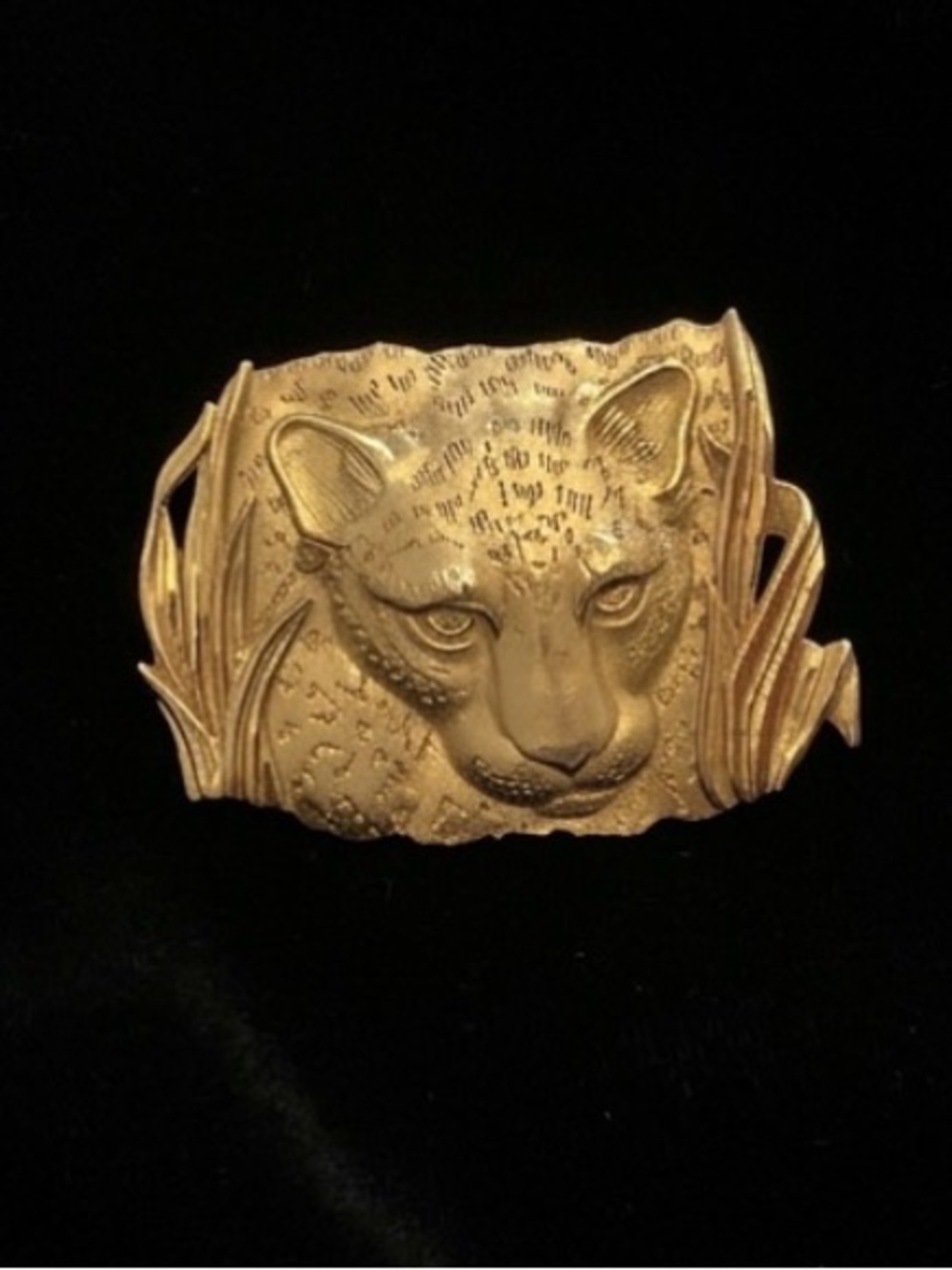 #289 Vintage Park Lane Gold-tone Leopard Brooch Pendant
